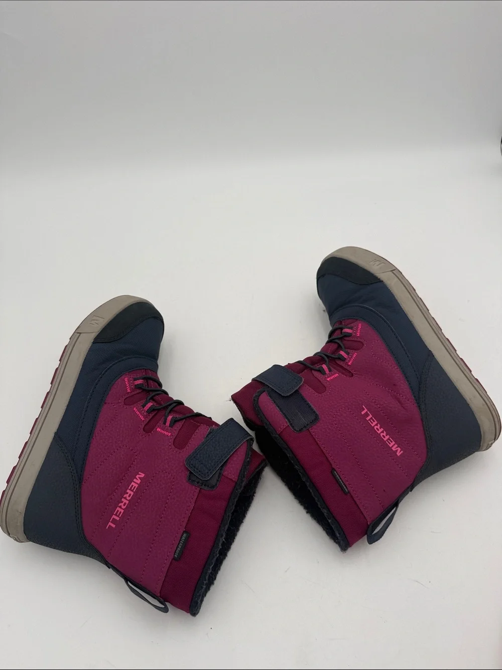 Merrell Kids Burgundy (Pink) Winter Snow Boots 3 waterproof outdoor casual
